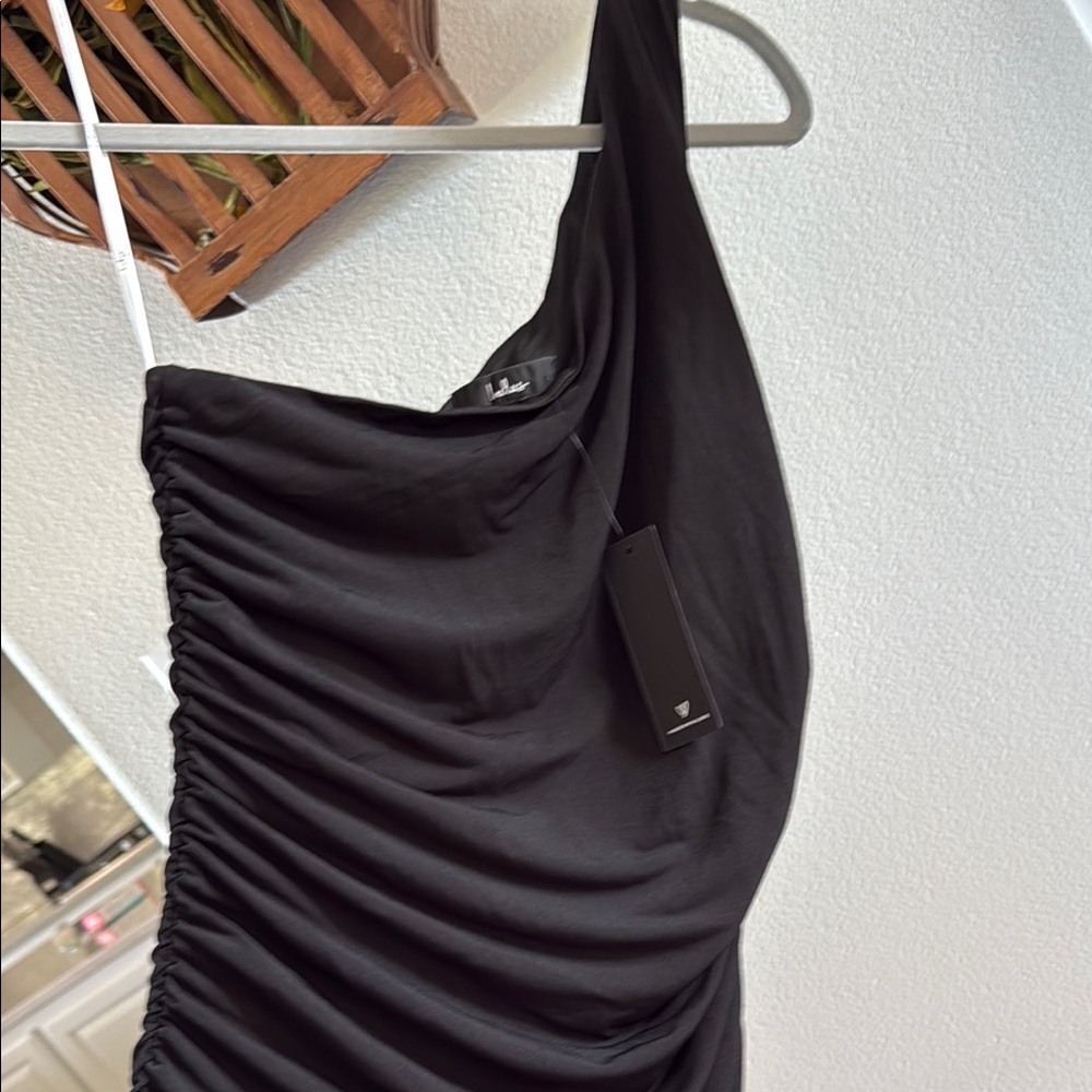 Lulu's Black One-Shoulder Dress